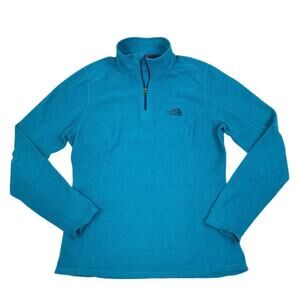 THE  NORTH FACE Polartec 1/4 Zip Fleece Pullover Women S Blue Outdoor Sporty Y2K